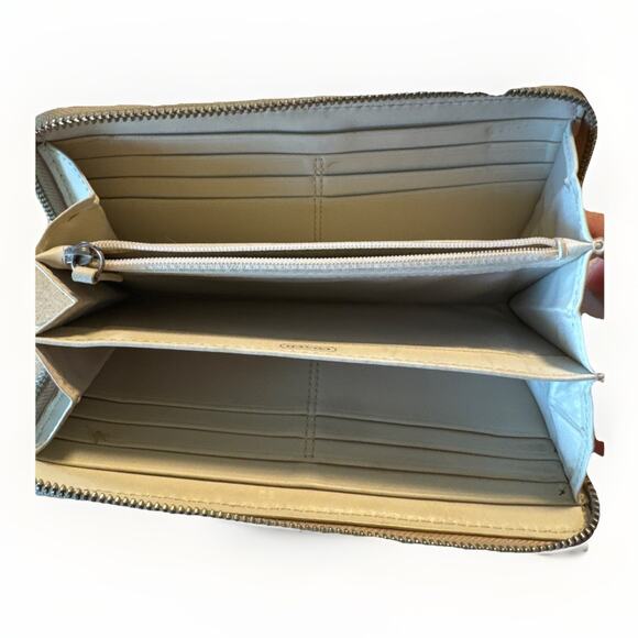 Vintage Coach Python Embossed Leather Accordion Wallet - Picture 4 of 6